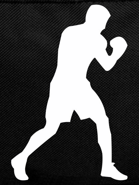 Boxer silhouette in motion