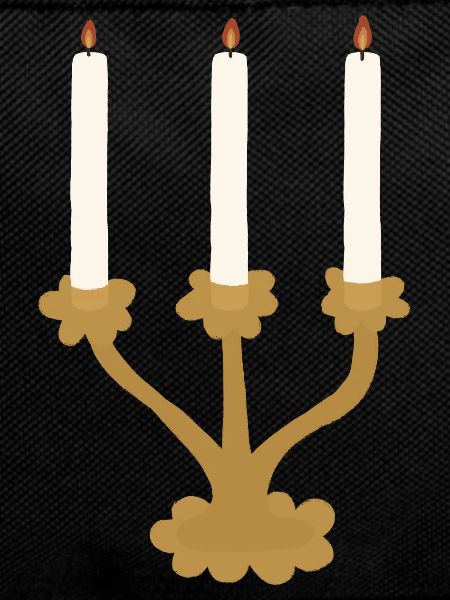 Drei-Kerzen-Kandelaber rustikal