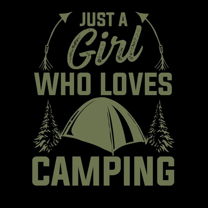 mädchen liebt camping