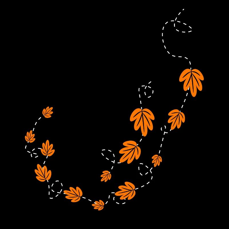 Feuilles d’automne dans le vent