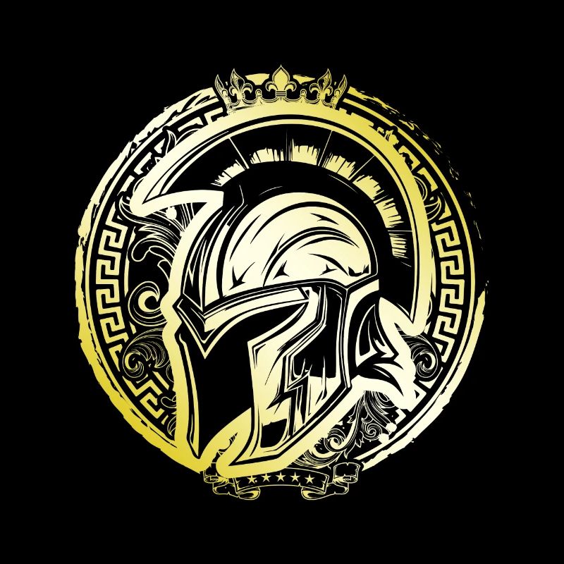 Spartan Helmet Warrior Gladiator Gold
