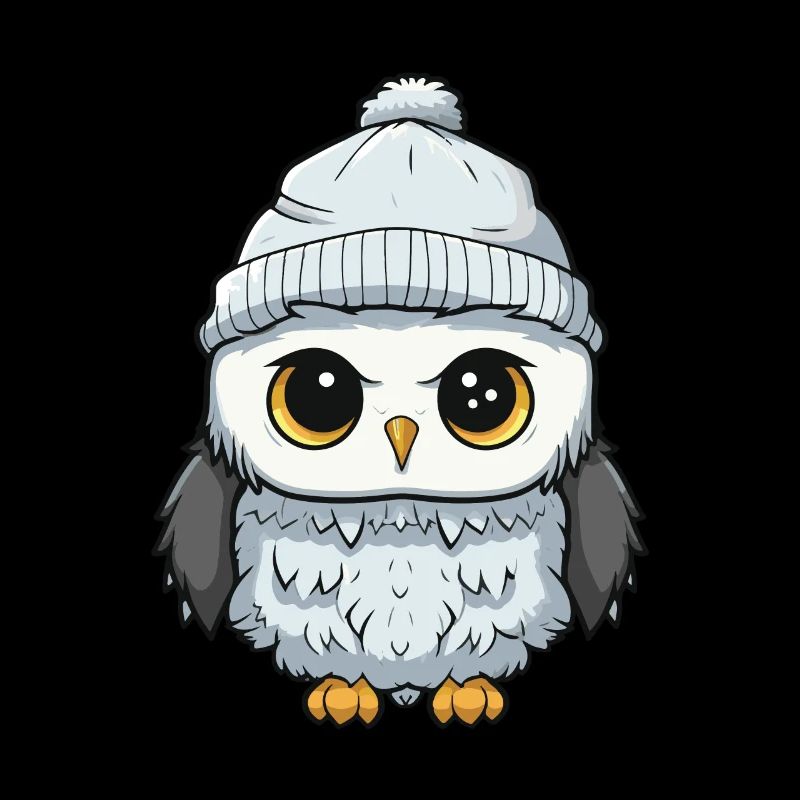 Owl Winter Comic Cute
