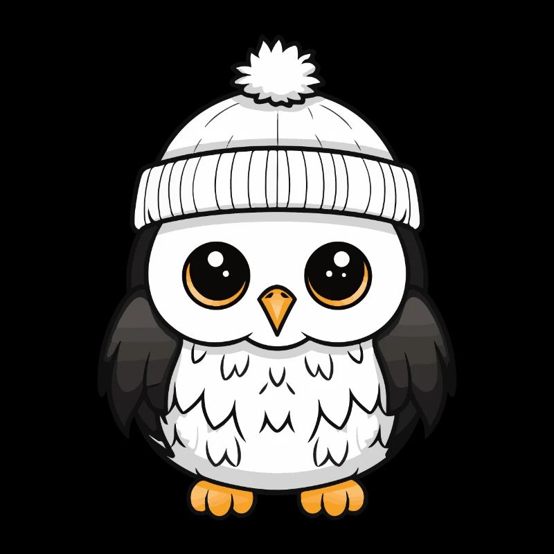 Owl Winter Animal Cute Comic