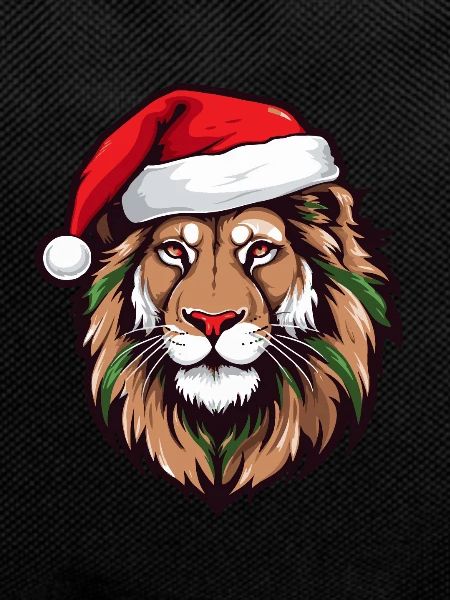 Lion Head Christmas Xmas