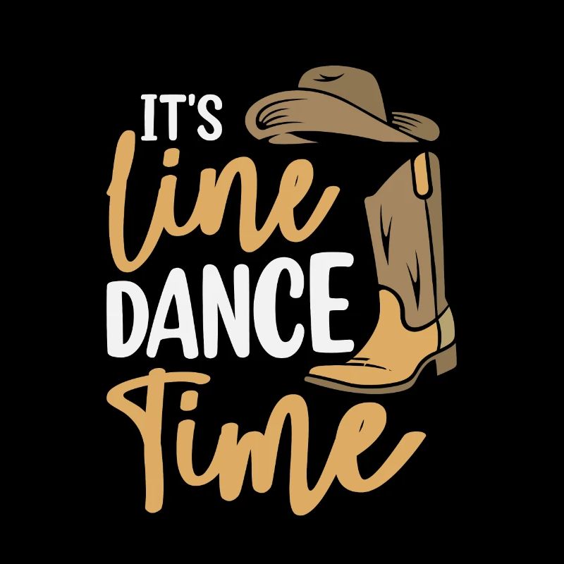 It's Line Dance Time Funny Linedancing Western