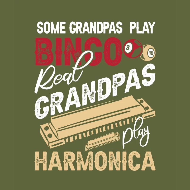 Harmonica Grandpa Funny Harmonica Player