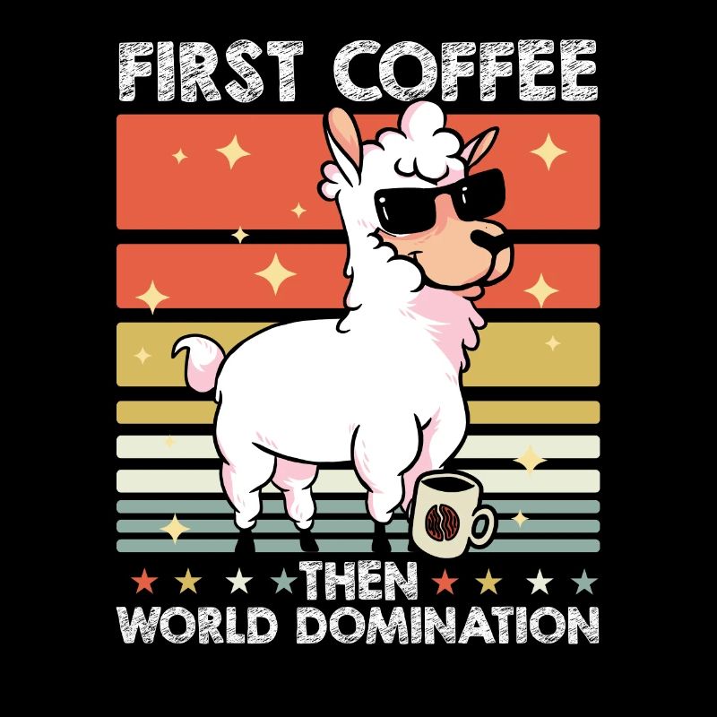 Lama Llama Sonnenbrille Kaffee