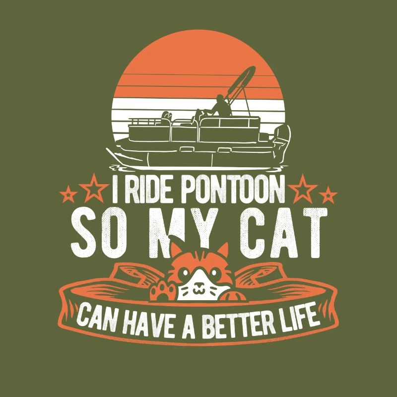 Pontonboot Katze