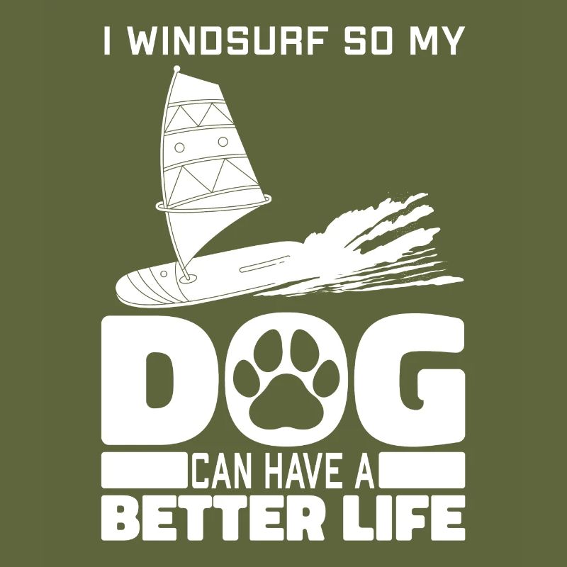 Windsurfing Windsurfer Dog
