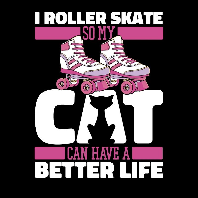 Patins à roulettes Roller skating cat