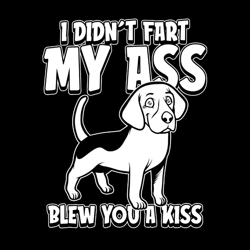 Beagle Je n’ai pas pété mes fesses Soufflé un baiser