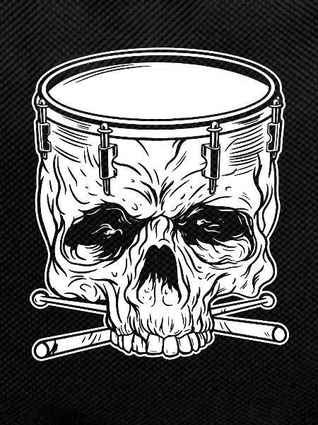 Marching Band Drums Skull