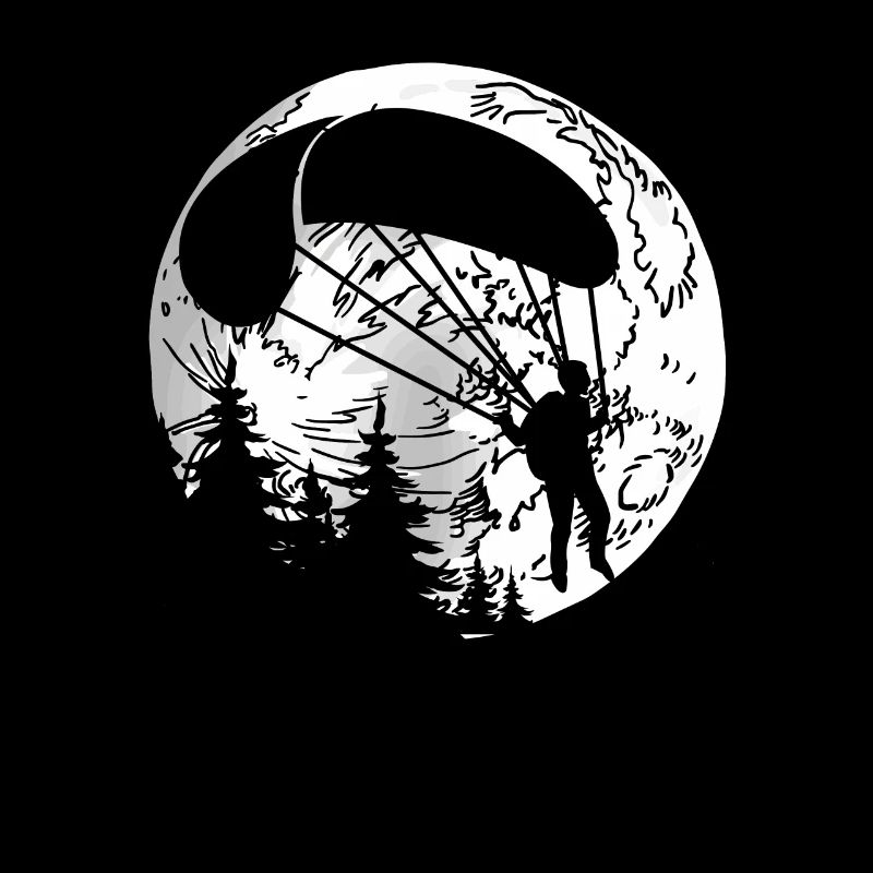 Paragleiter Paragleiten Mond