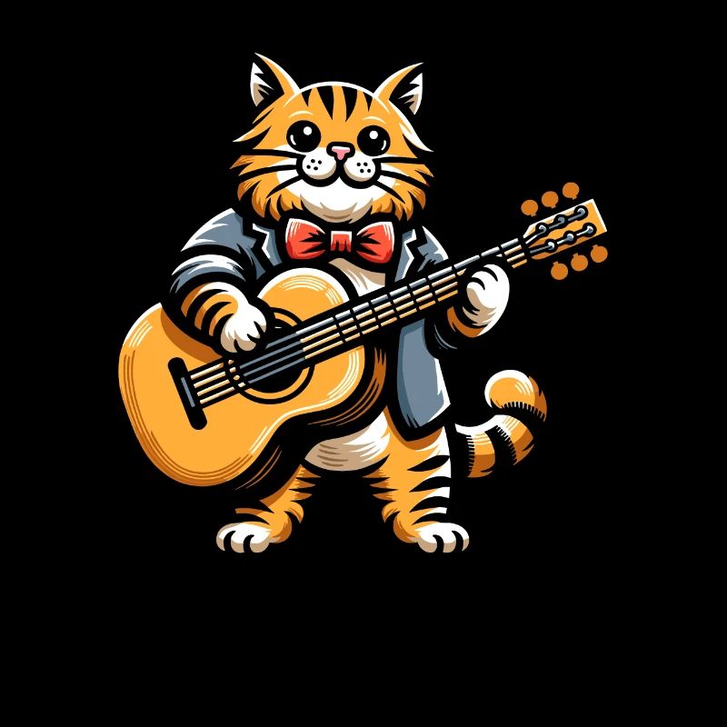 Acoustic Guitar Cat