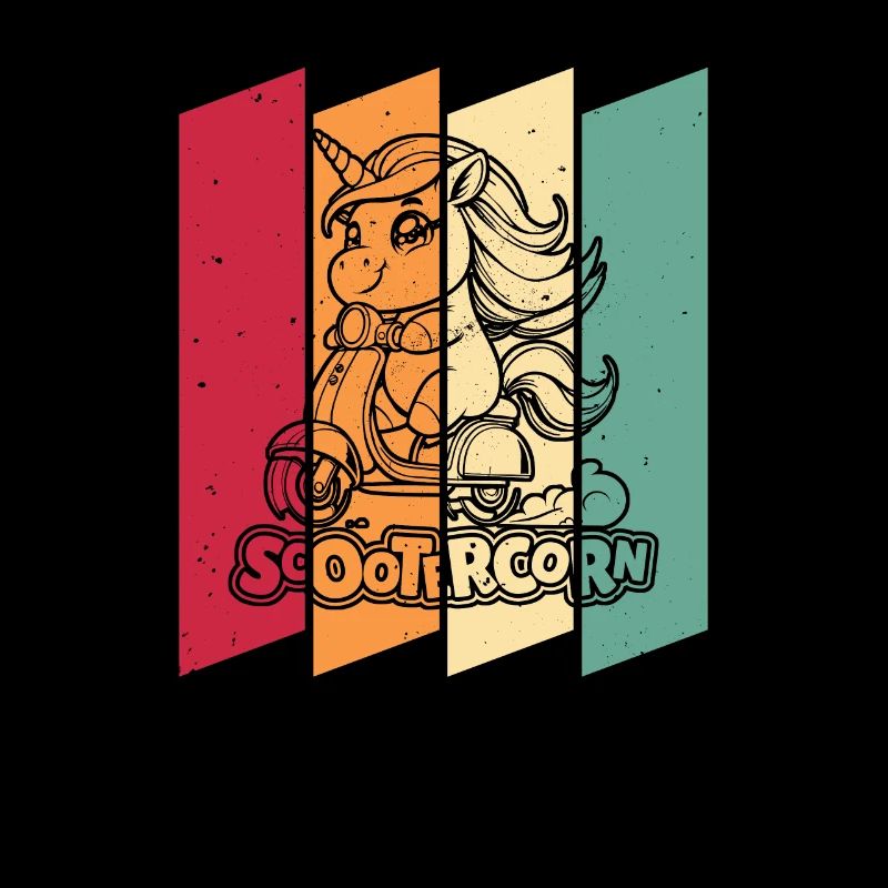 Motorroller Einhorn Scootercorn