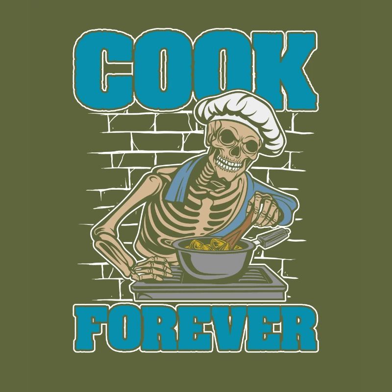 Chef Cooking Skeleton