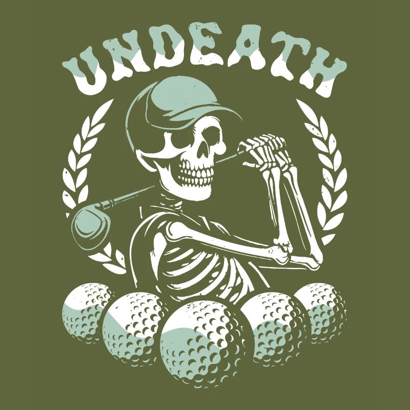 Golf Golfer Golfing Skeleton Undeath