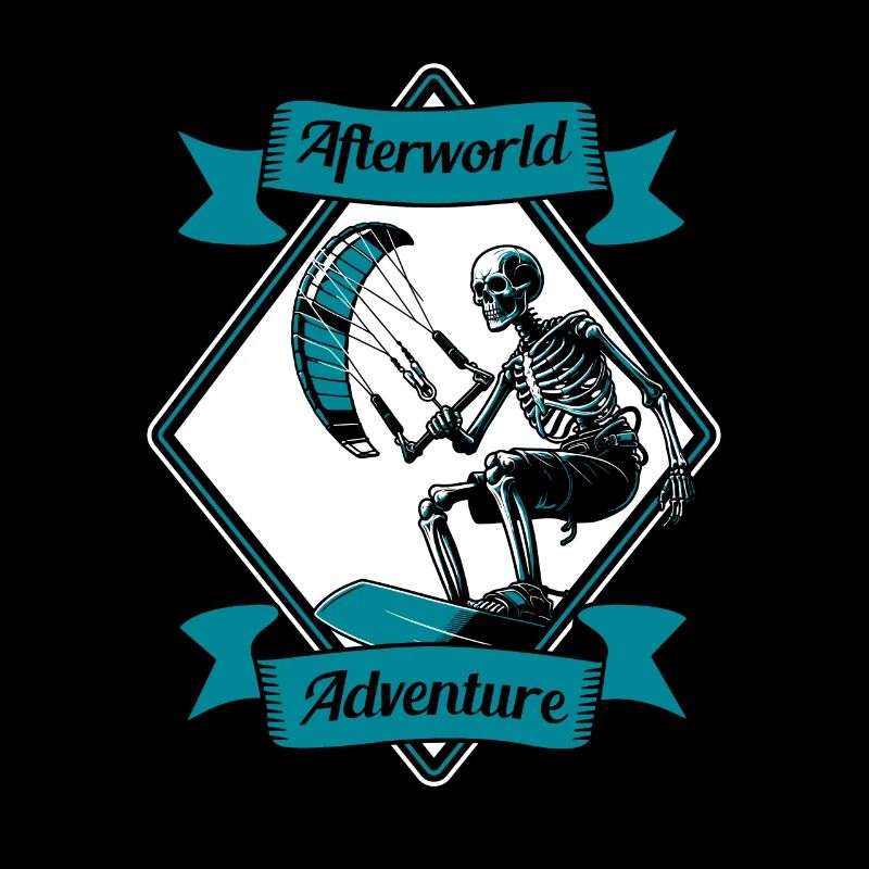 Kitesurfer Kitesurfing Kiting Kitesurfing Skeleton