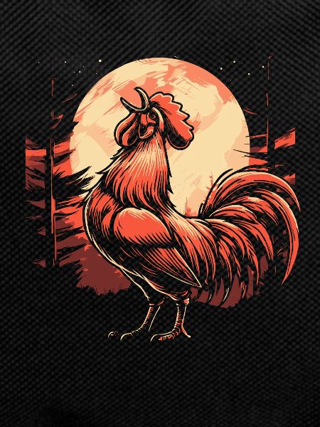 Chicken Hen Moon Howling