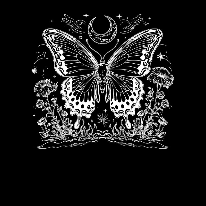 Fairycore Cottagecore Floral Moth