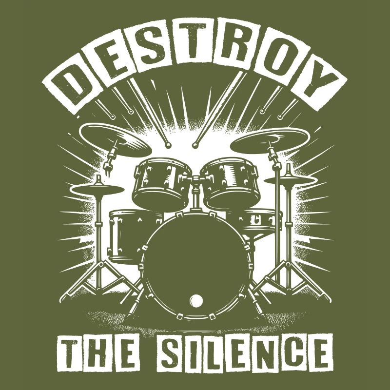 Drums Drummer Destroy Silence Rockband.