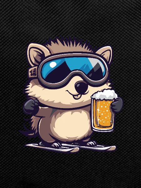 Hedgehog après-ski beer