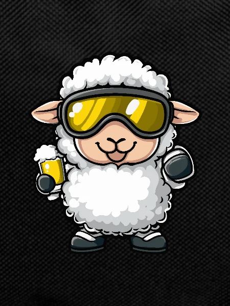 Sheep après-ski beer