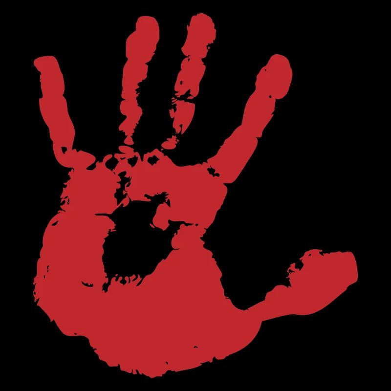 Encre d’impression à la main empreinte de main non interdite ne pas