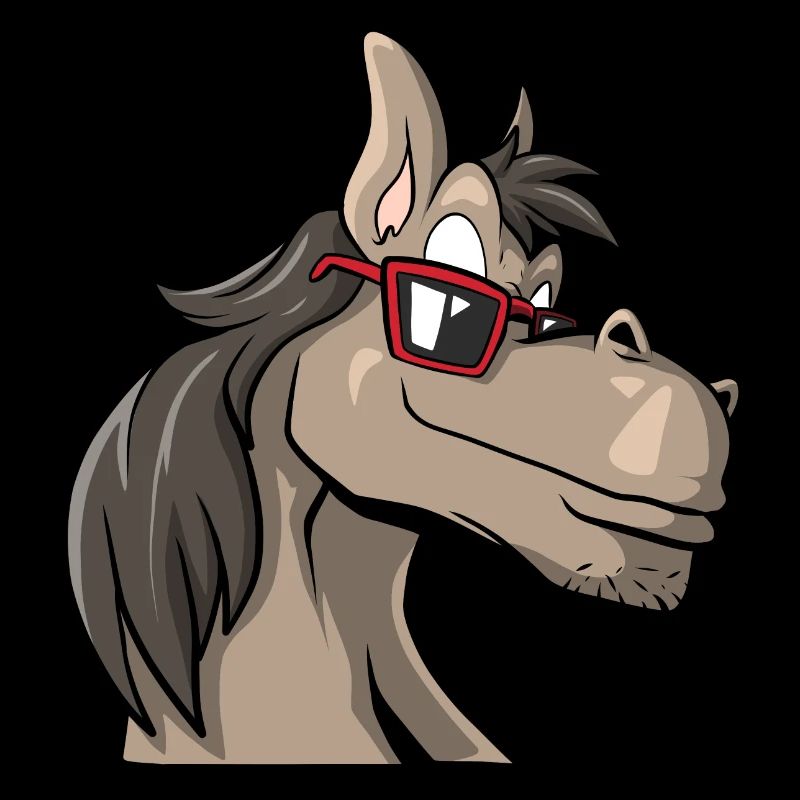 Cooles Pferd mit Sonnenbrille