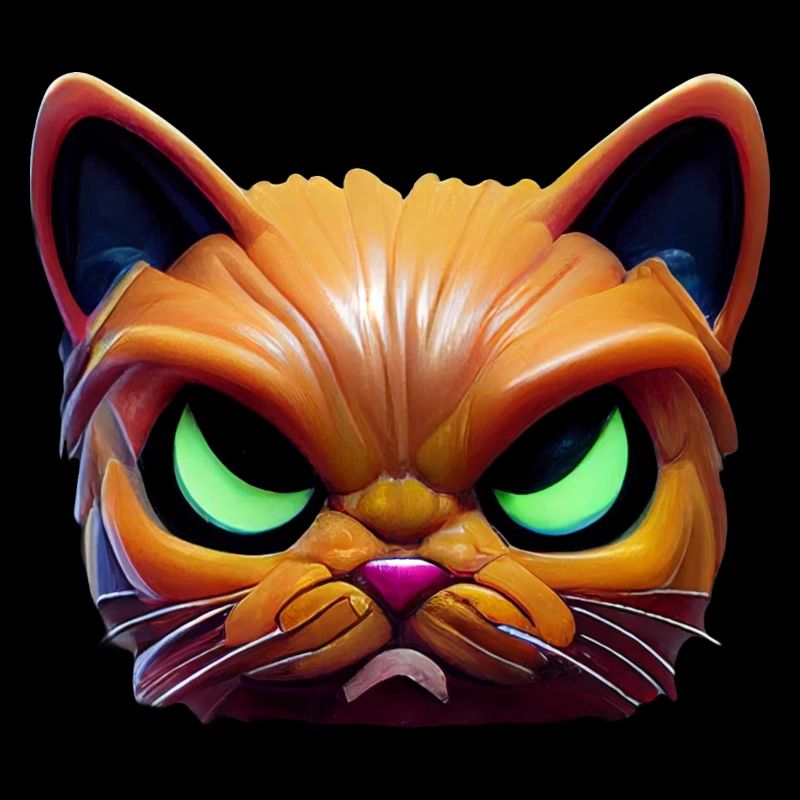 Magical angry cat face!