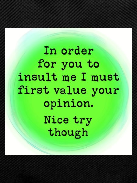 Choose your insult wisely