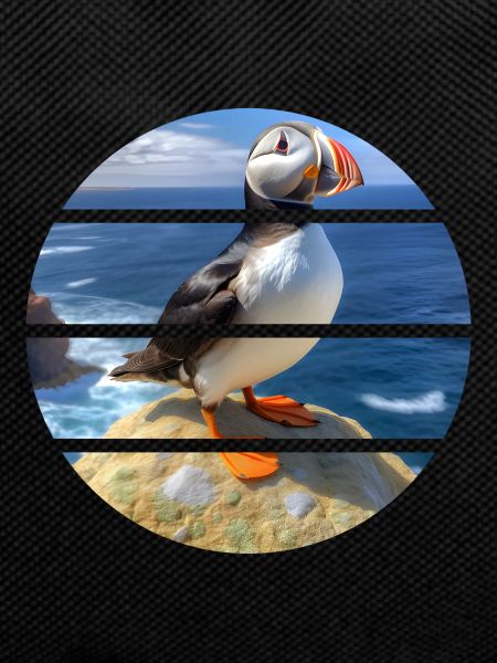 Puffin on a cliff