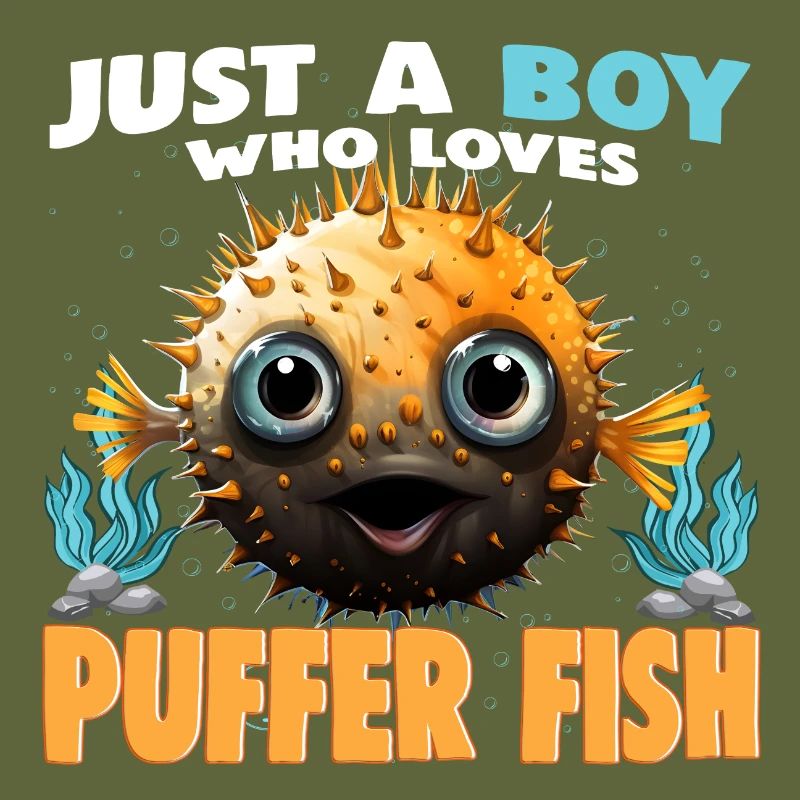 Juste un garçon qui aime le poisson-globe