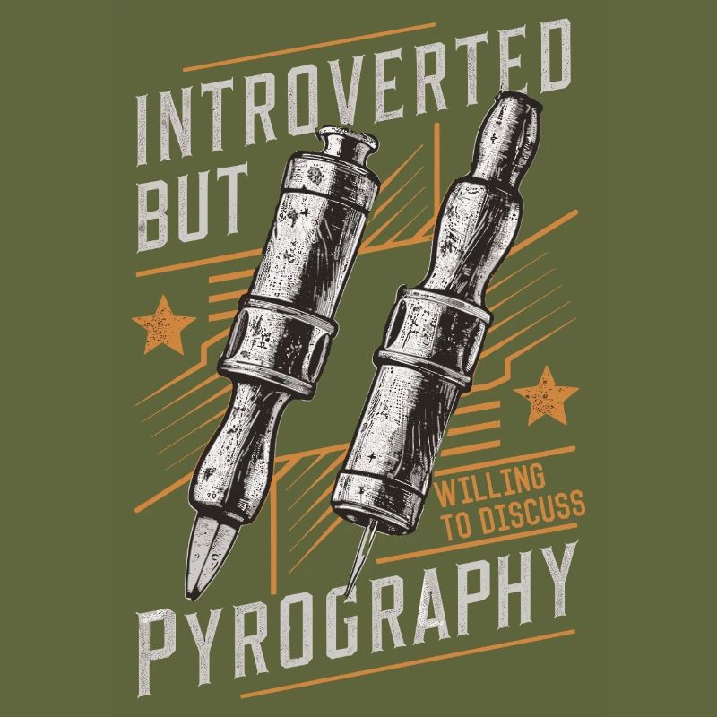Introverti mais prêt à discuter de pyrogravure