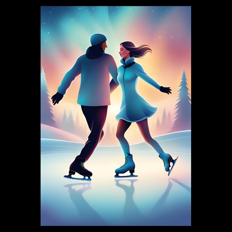 Süßes Eislaufpaar
