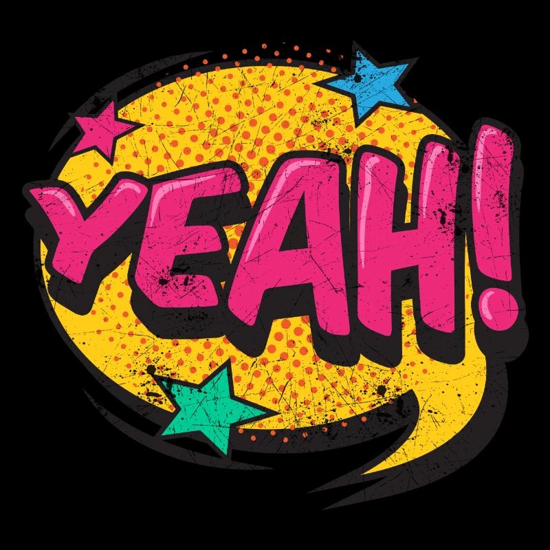 YES! COMIC COMICSTYLE 80s CARTOON MOTIF GIFT