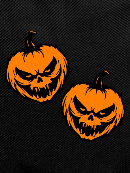 Pumpkin grimace Halloween creepy