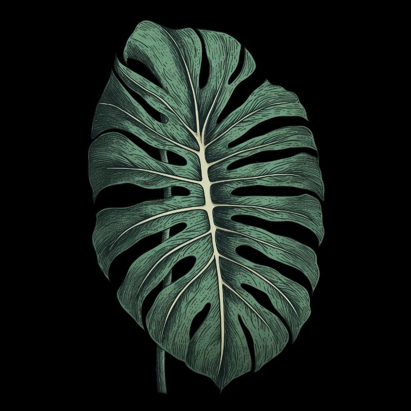 Cool Monstera leaf, plant motif