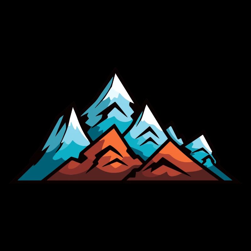 Mountains symbol mountaineering