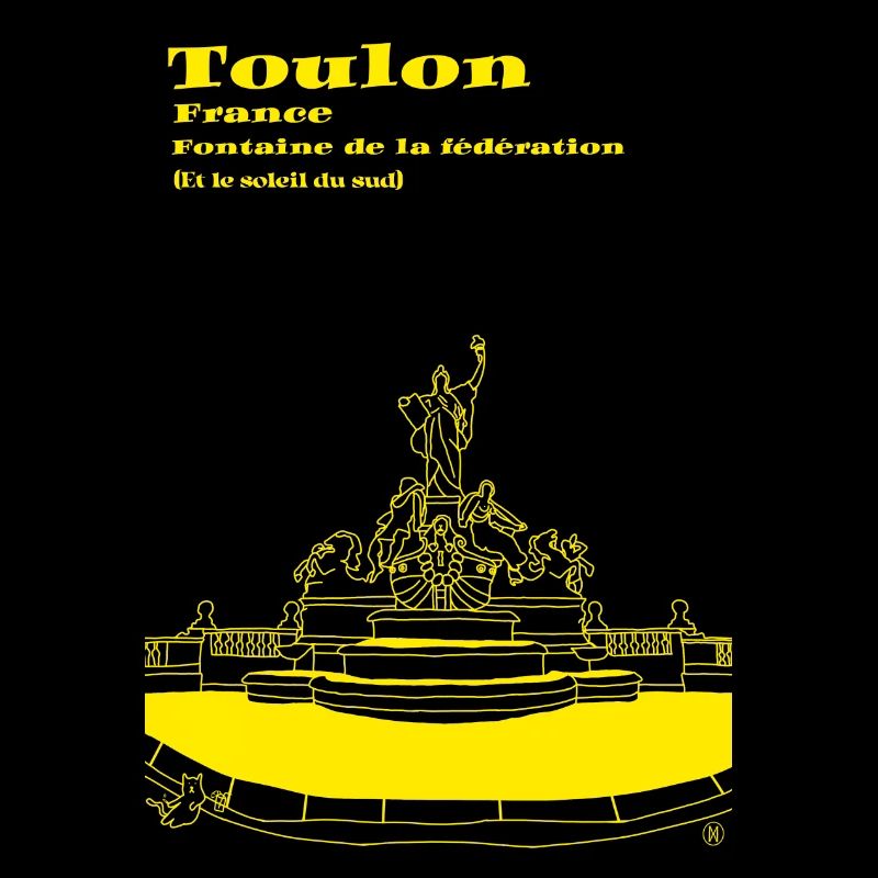 Toulon et sa fontaine
