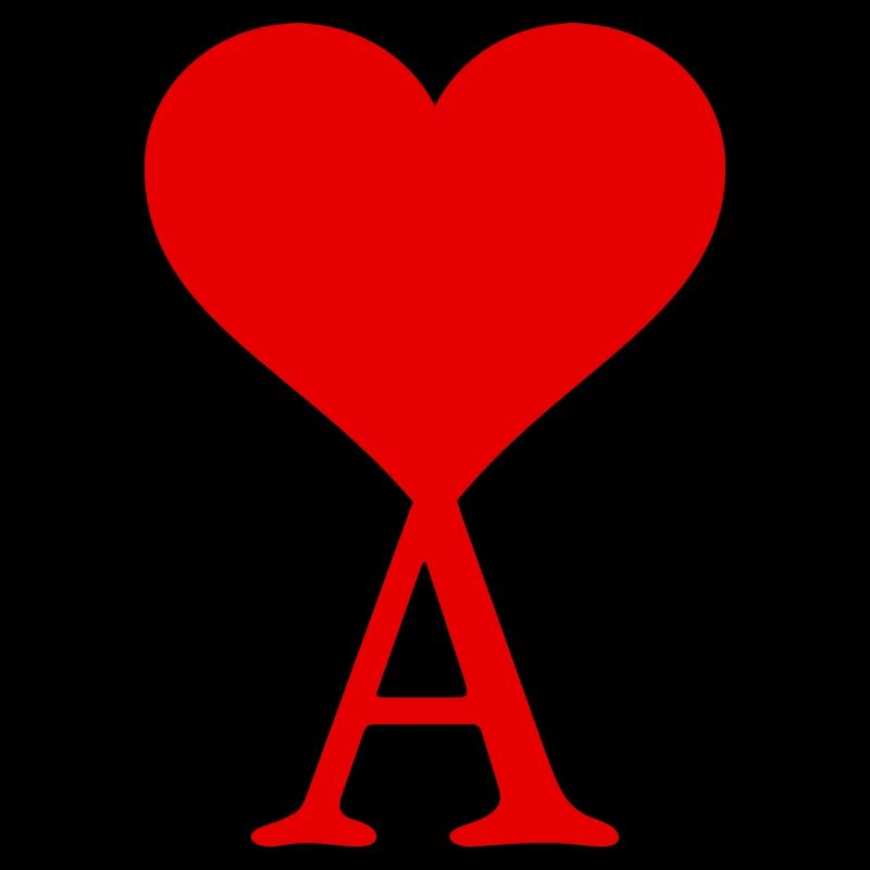 Coeur avec lettre initiale A