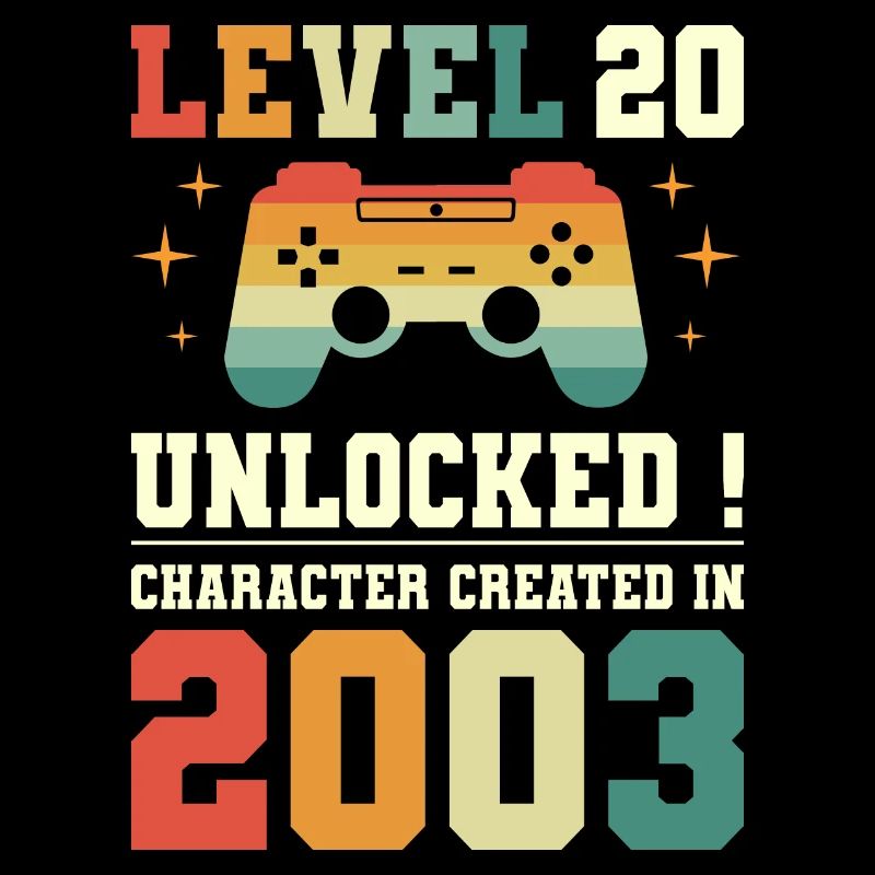 Level 20 Birthday Gamer 20 Years