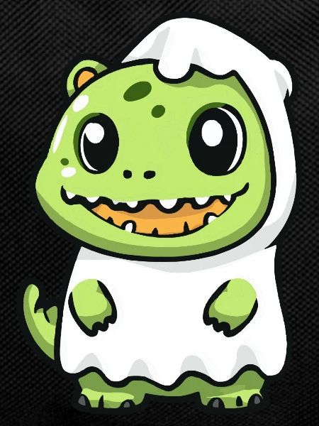 Alligator Halloween Comic Ghost