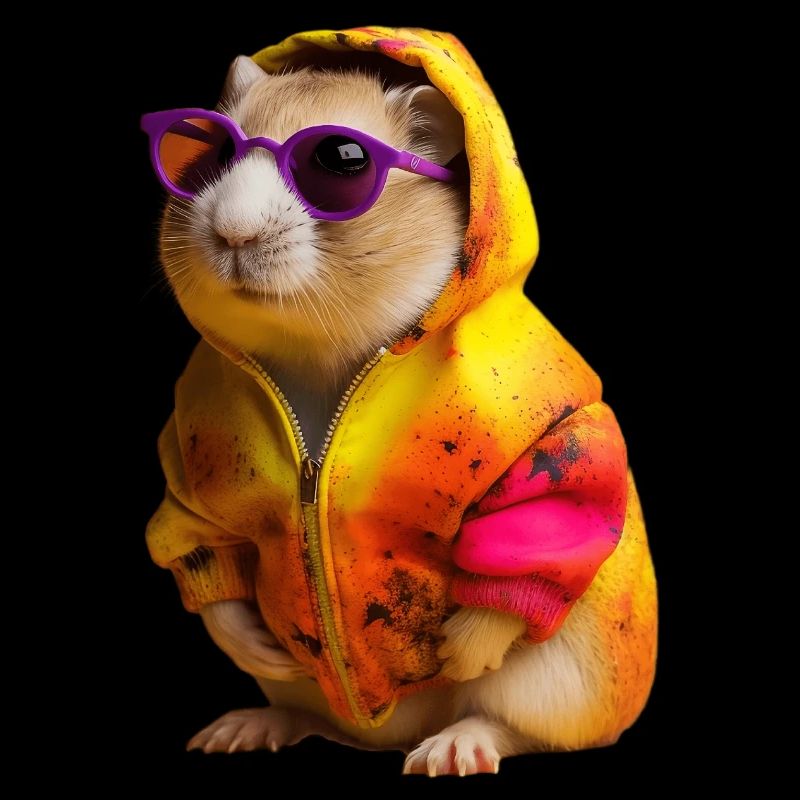 Hamsters with Sunglasses Colorful Cool Hamsters