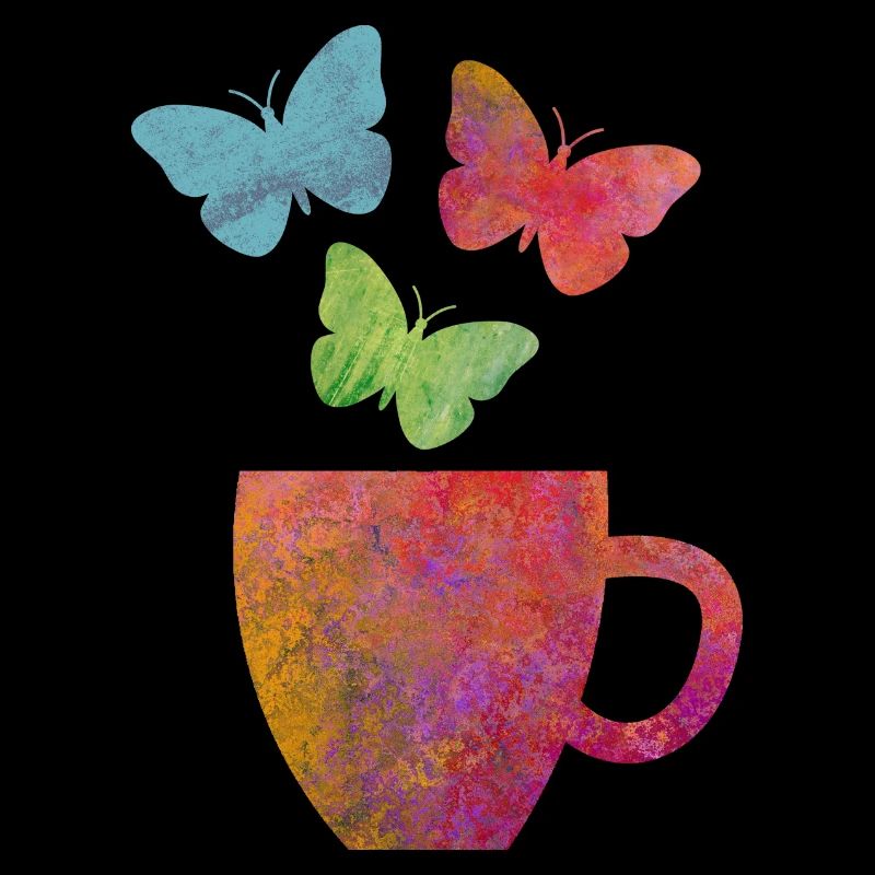 I love coffee and butterfly