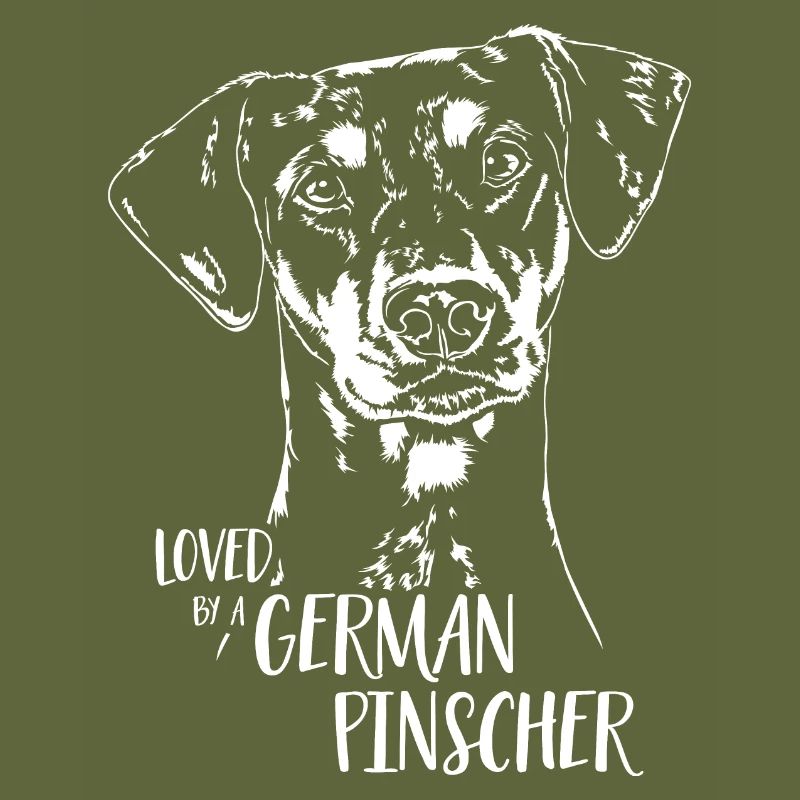 Loved by a German Pinscher Hundespruch Wilsigns