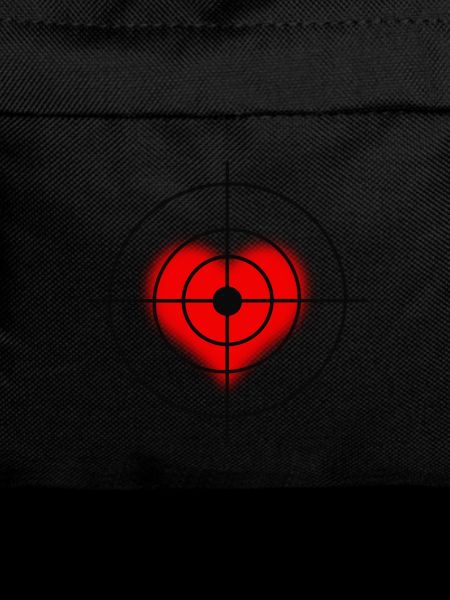 Love heart with target