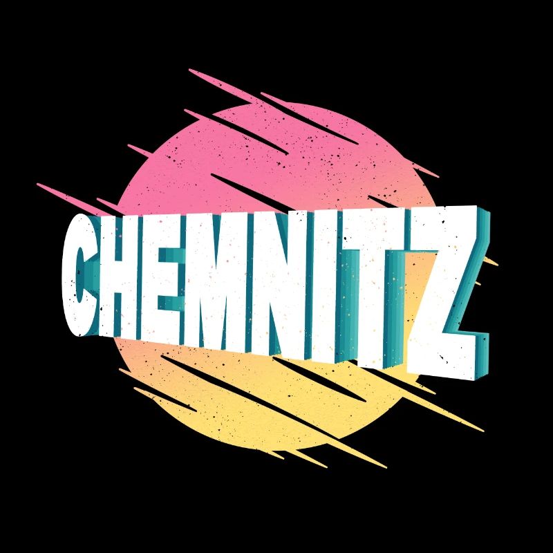 Chemnitz Germany City Font Vintage Retro