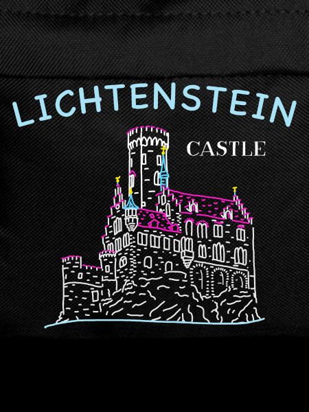 Lichtenstein Castle, Germany, Hand Drawing