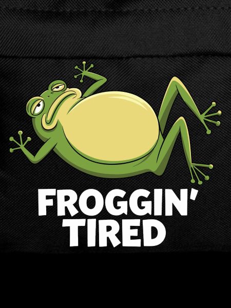 Froggin' Tired Cartoon Frog